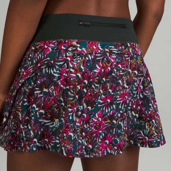 Lululemon Play Off the Pleats Mid-Rise Skirt Floral Electric Multi Size 14 - Picture 1 of 12